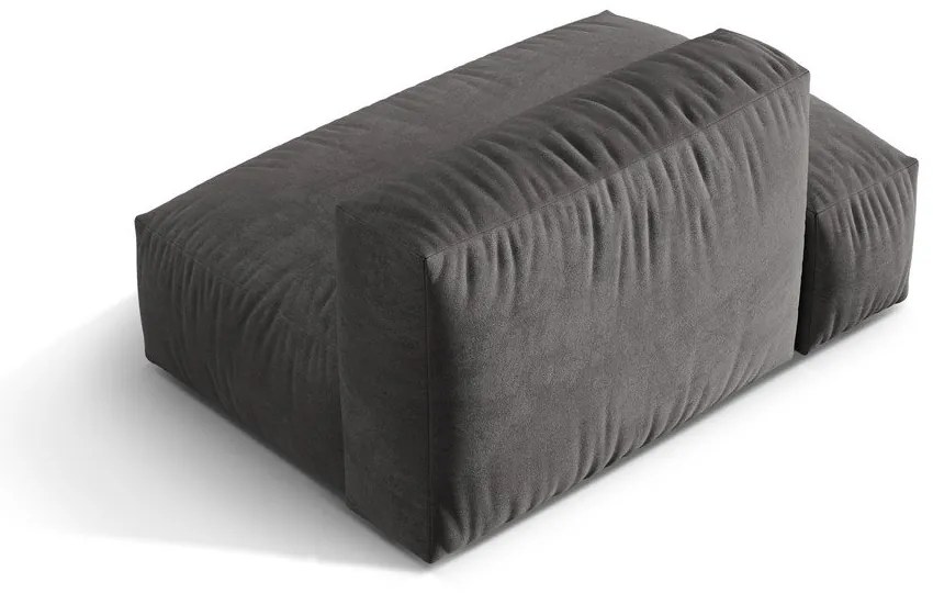 Szary aksamitny moduł sofy (lewostronny) Martina – Micadoni