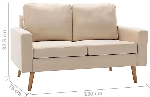 2 osobowa kremowa sofa Elys 4X