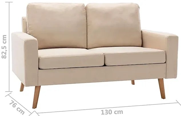 2 osobowa kremowa sofa M9-C04