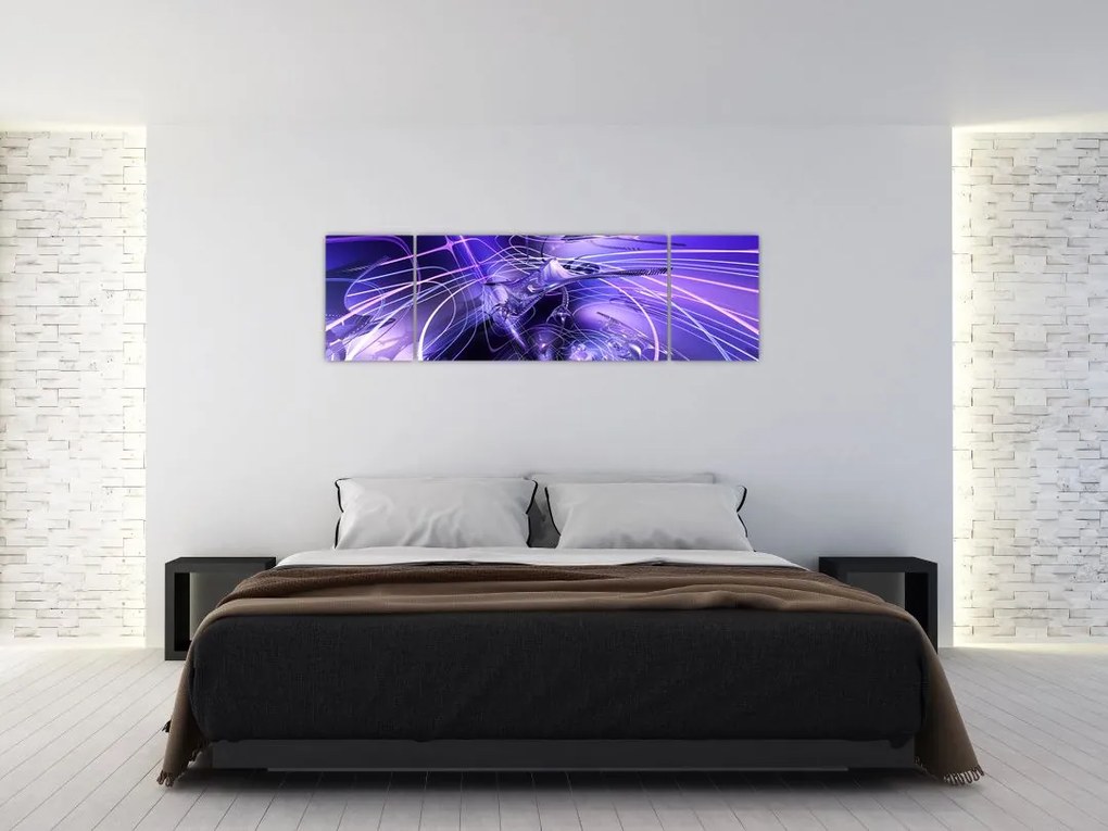 Obraz abstrakcji technicznej (170x50 cm)