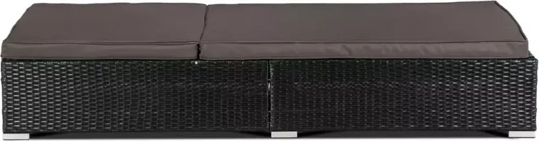 Leżak ogrodowy rozkładany Hektor technorattan + materac regulowany brąz