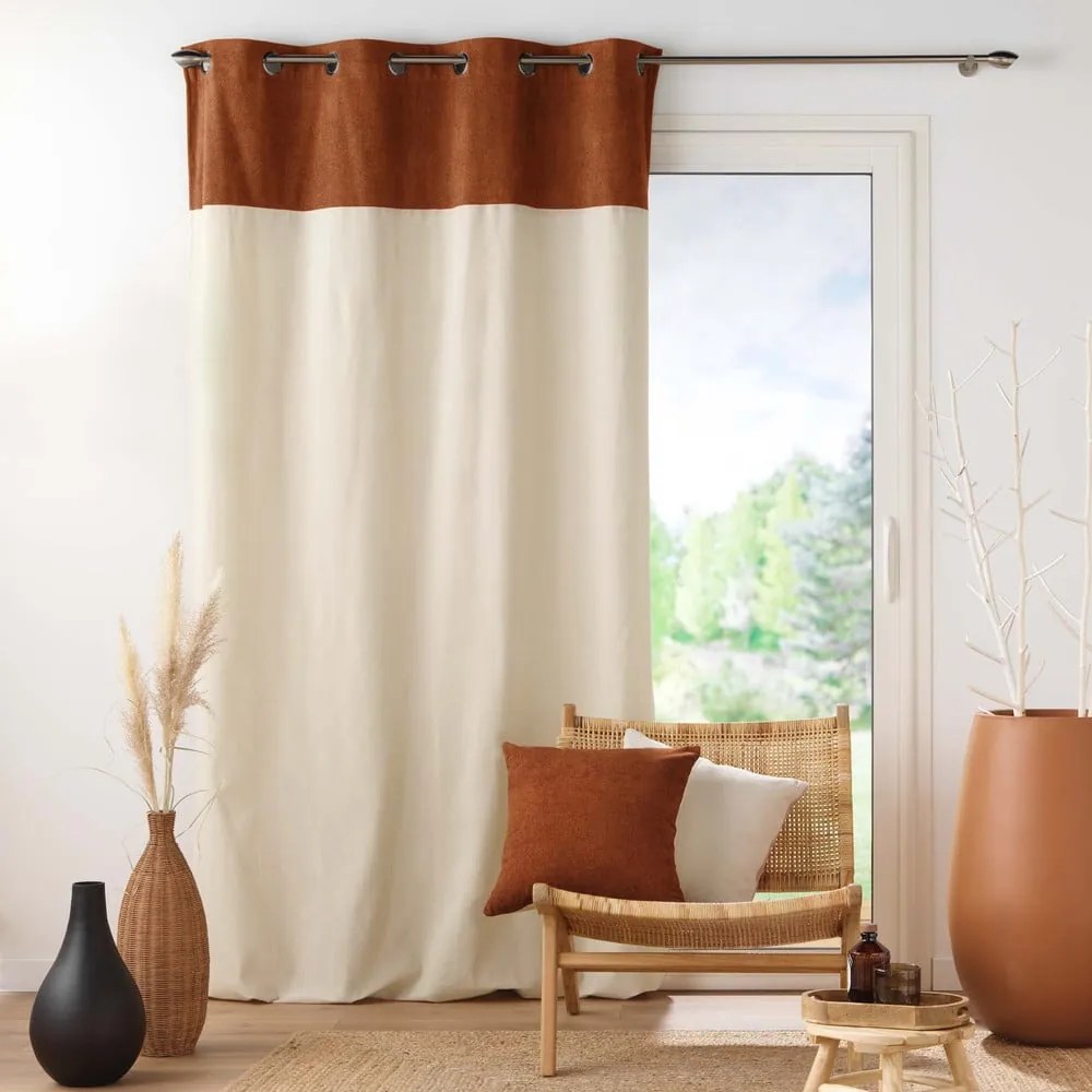 Beżowo-brązowa zasłona 140x240 cm Tessa – douceur d'intérieur