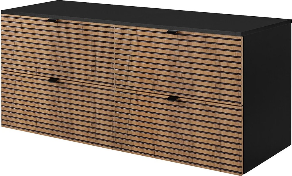 Meble łazienkowe, Czarny Mat, 120 x 57 x 46 cm