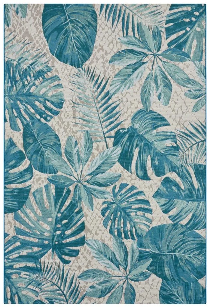 Dywan zewnętrzny Flair Liście turkusowe 160 cm x 235 cm