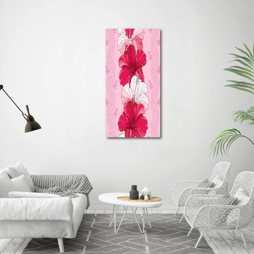 Foto-obraz szkło hartowane pionowy Hibiskus