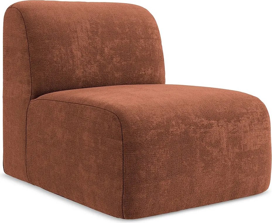 Moduł - z tkaniny szenilowej - terakota - LANI