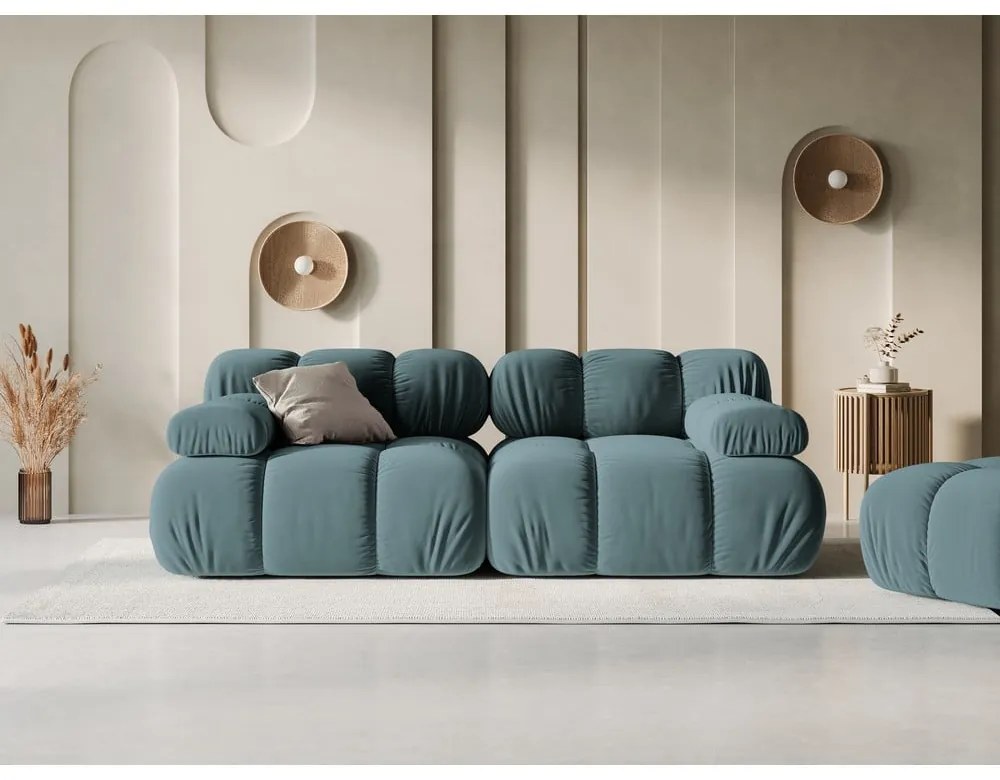 Morska aksamitna sofa 188 cm Bellis – Micadoni Home