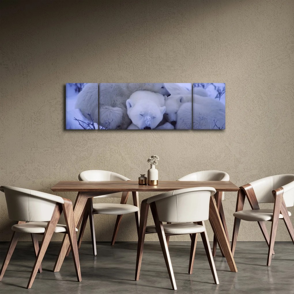 Obraz - Niedźwiadki polarne (170x50 cm)