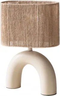 Lampa Stołowa Z Ceramiki Finley Gardenia Biel - Sklum