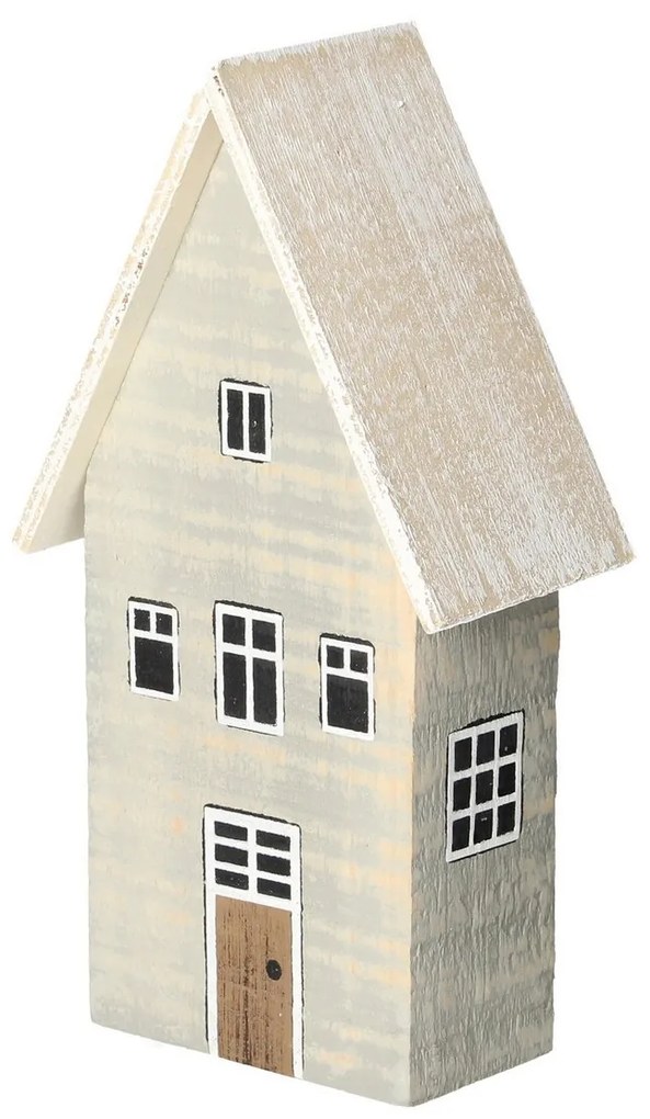 Dekoracja Snow House 19cm white grey