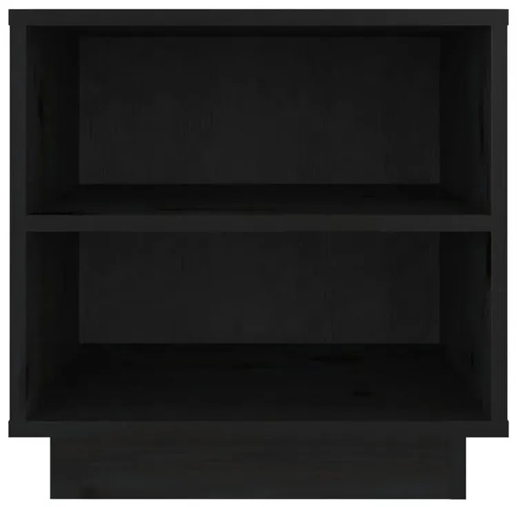 Czarny drewniany stolik nocny skandynawski R0-H84