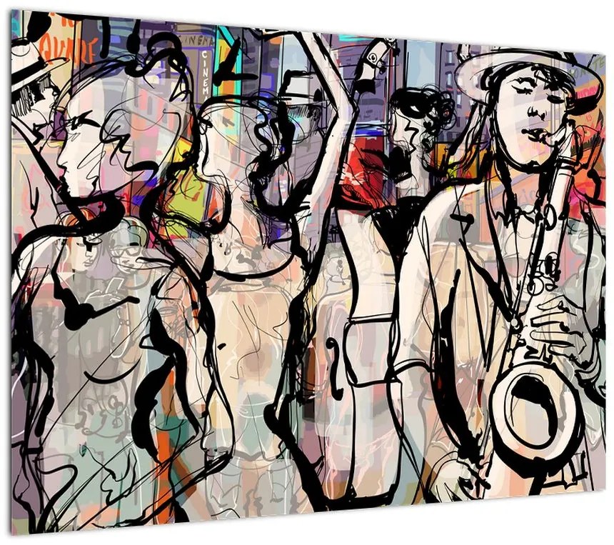 Obraz - Jazzowa noc (70x50 cm)