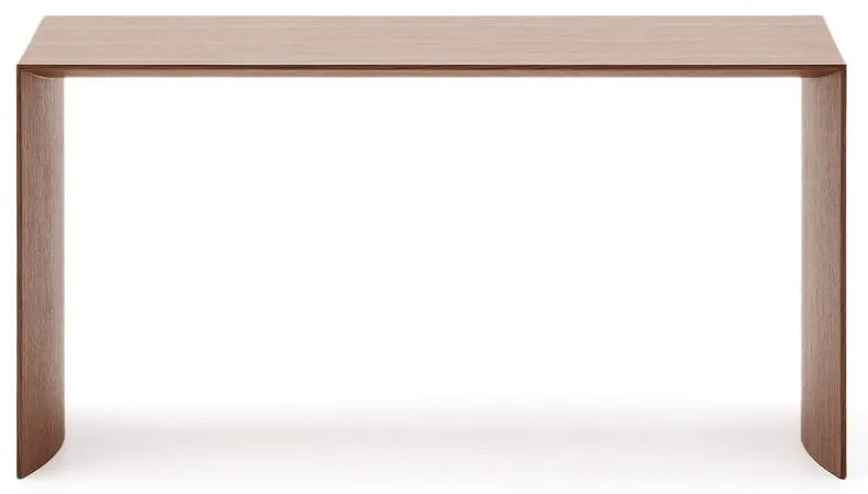 Stolik w dekorze orzecha w ciemnym naturalnym kolorze 45x90 cm Litto – Kave Home