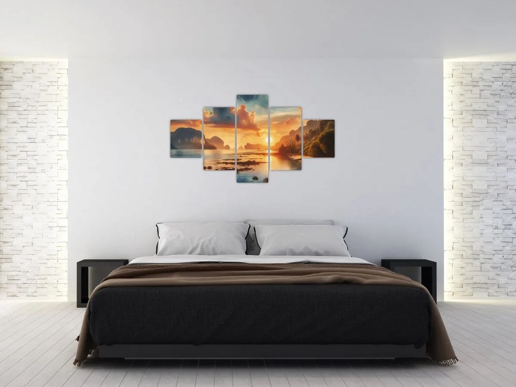 Obraz - Widok z plaży (125x70 cm)