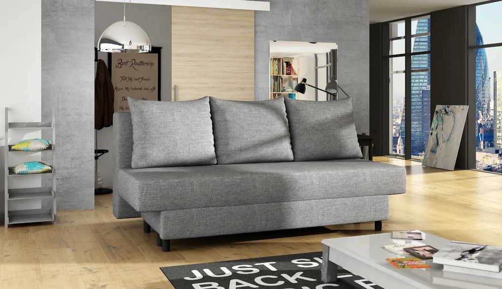Sofa rozkładana z funkcją spania AMAZA szara ELTAP