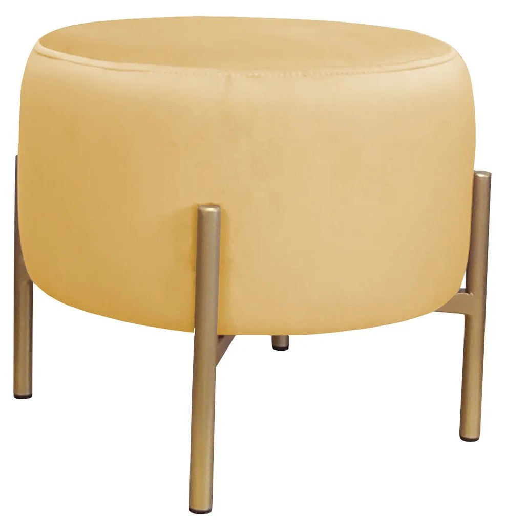 Pufa OLA LOFT ławka podnóżek metal złota MG15