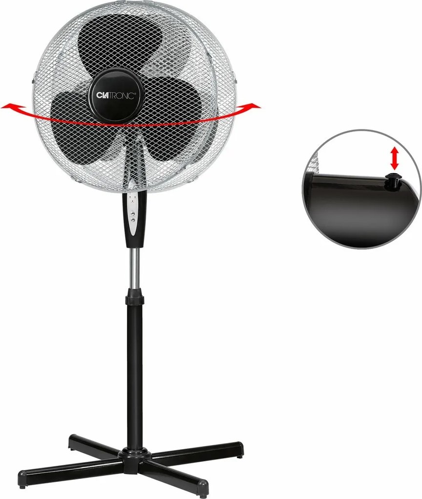 Clatronic VL 3741 wentylator stojący z pilotem zdalnego sterowania