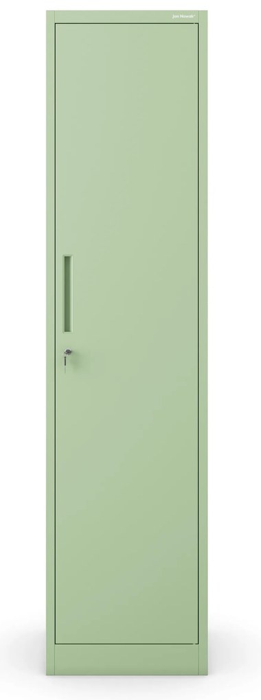 Wysoka szafka biurowa ALEX, 450 x 1850 x 400 mm, Fresh Style: pastelowy zielony