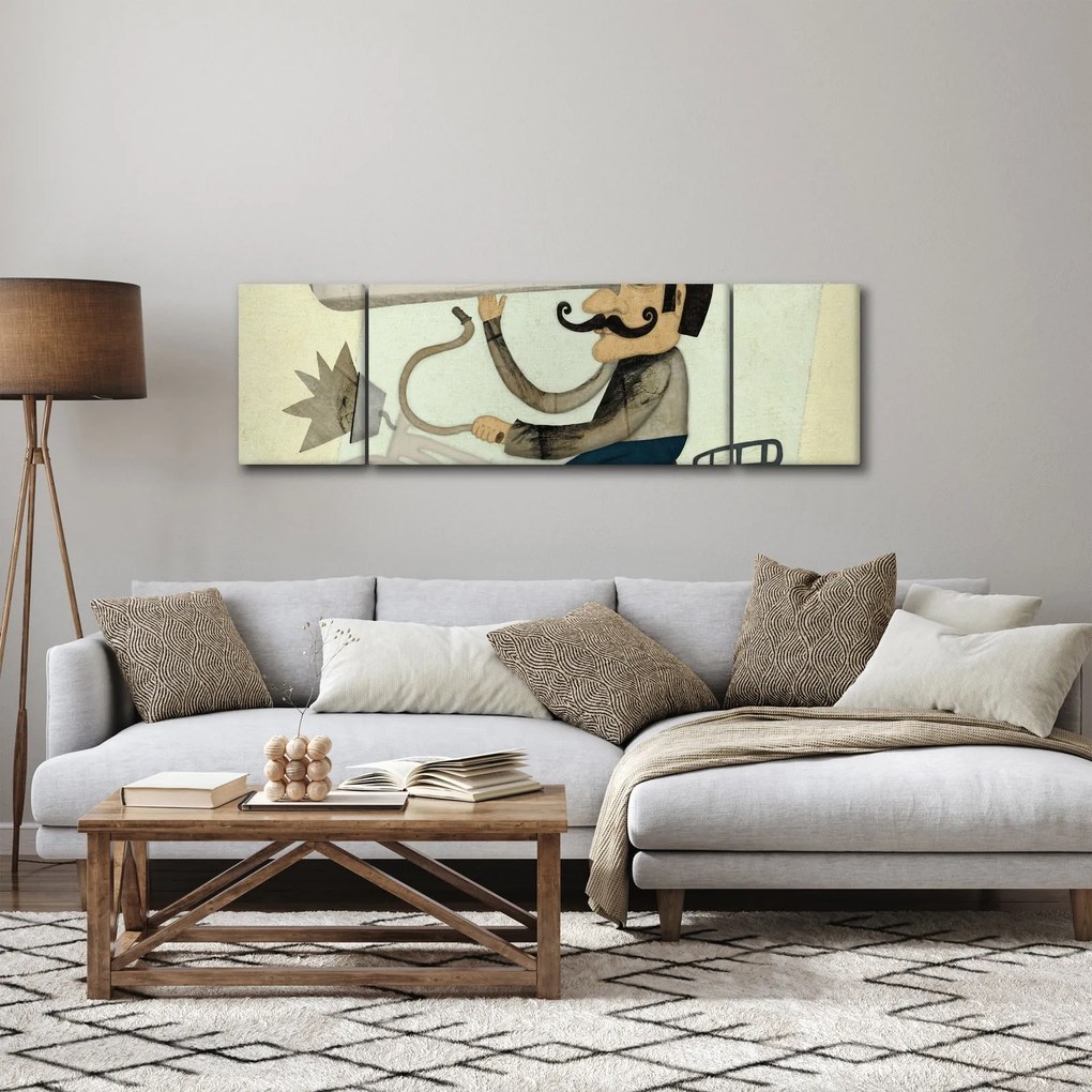 Obraz - Astronom na rowerze (170x50 cm)