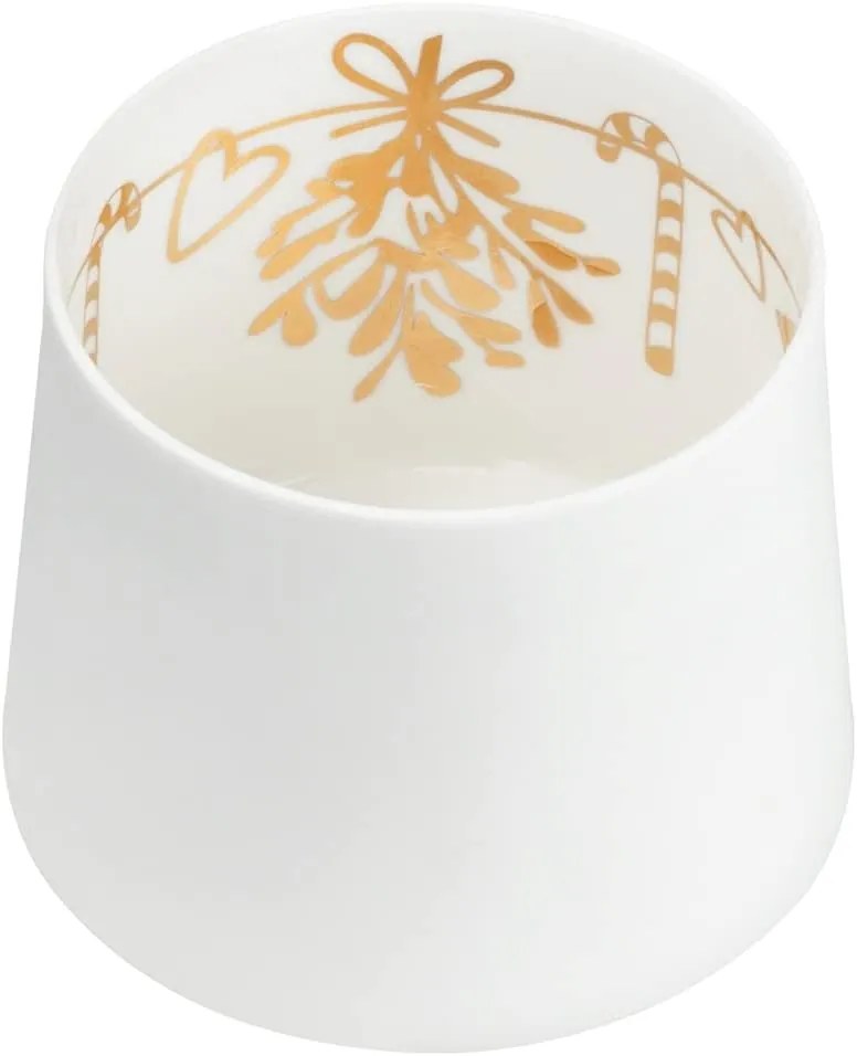 Räder Biały porcelanowy świecznik MISTLETOE