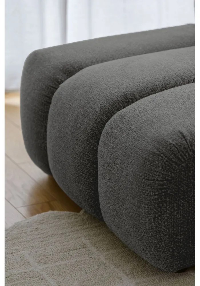 Szary narożnik (lewostronny/z szezlongiem) Shell – Miuform