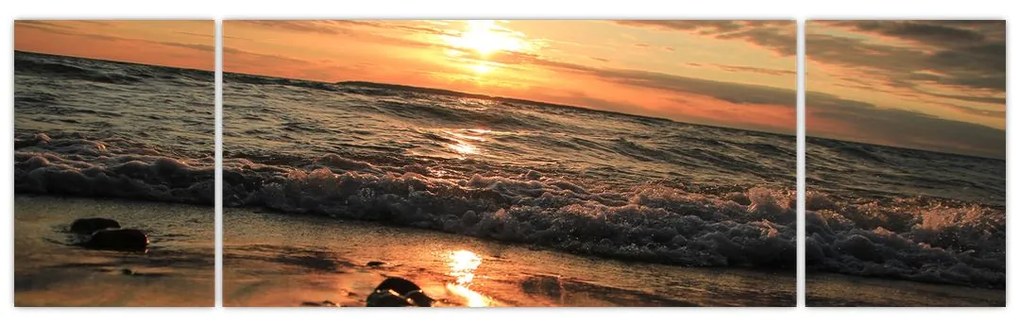 Obraz - Zachód słońca nad oceanem (170x50 cm)