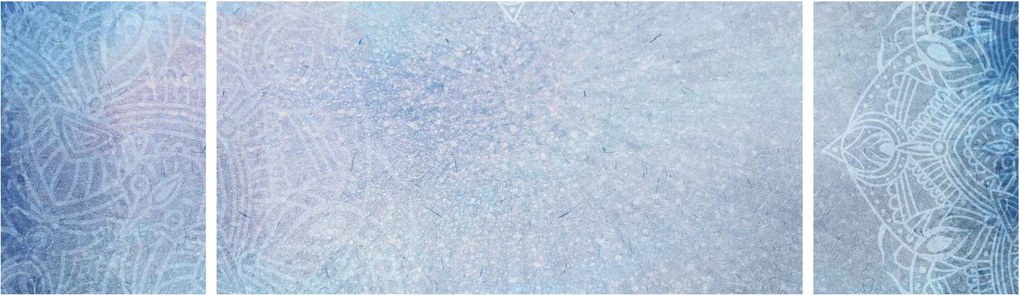 Obraz - Mandale w niebieskim (170x50 cm)
