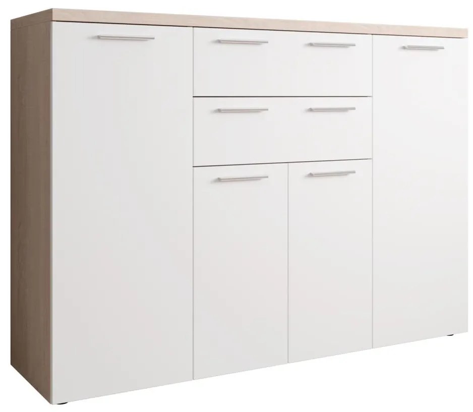 Komoda BRUNO dąb sonoma/biała