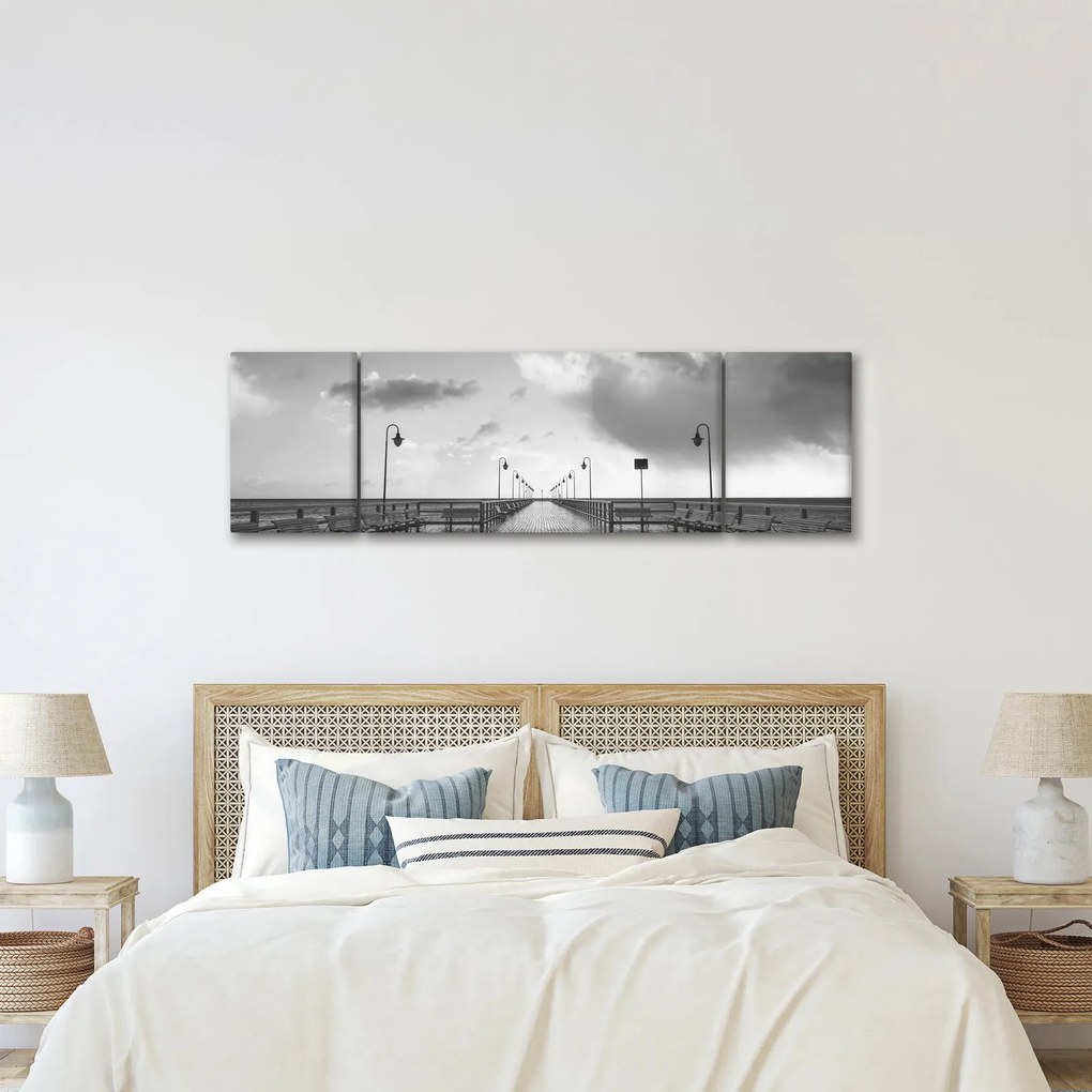 Obraz - Promenada nad wybrzeżem (170x50 cm)