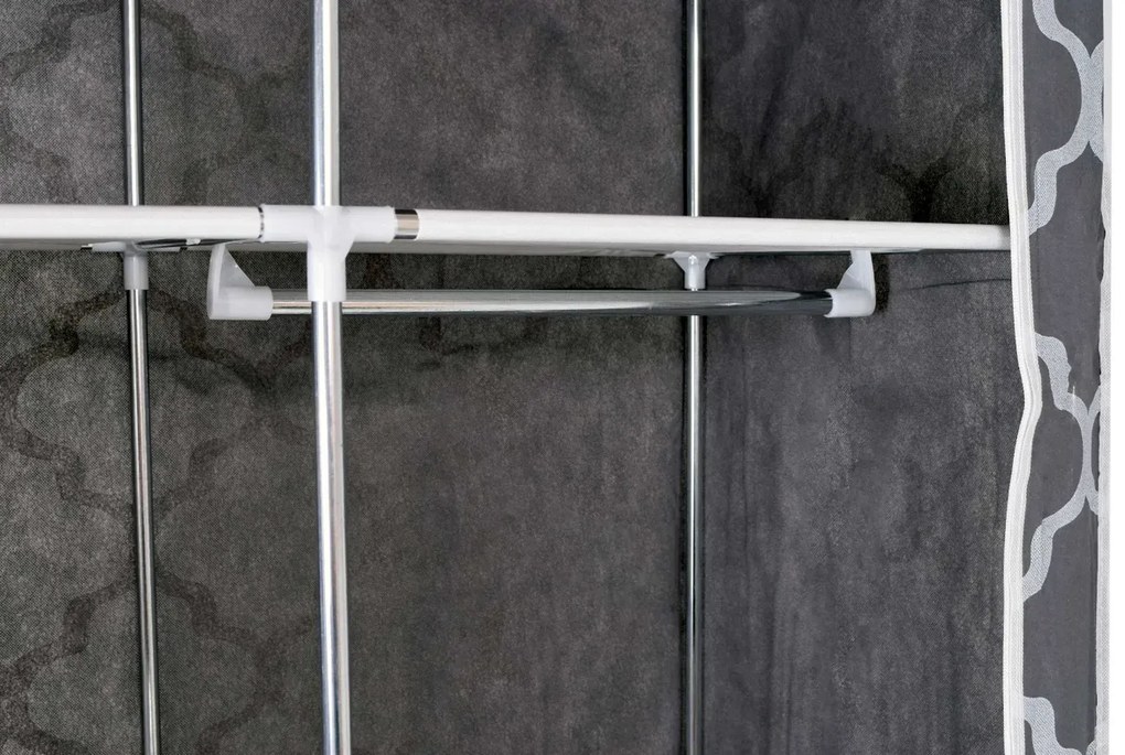 Tekstylna szafa materiałowa z geometrycznym wzorem - Larson 3X