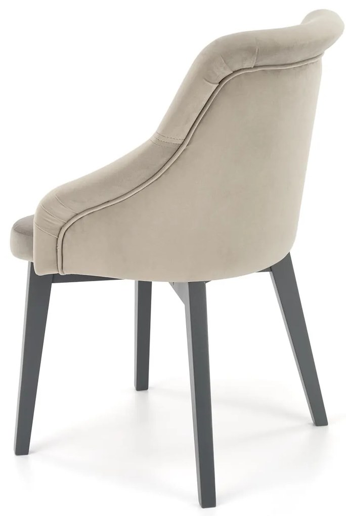 Krzesło tapicerowane grafit/grafit welurowe TOLEDO 2