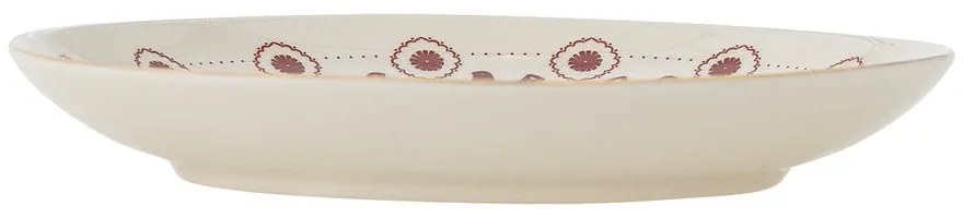 Kremowy kamionkowy talerz deserowy ze świątecznym motywem ø 16 cm Jolly – Bloomingville