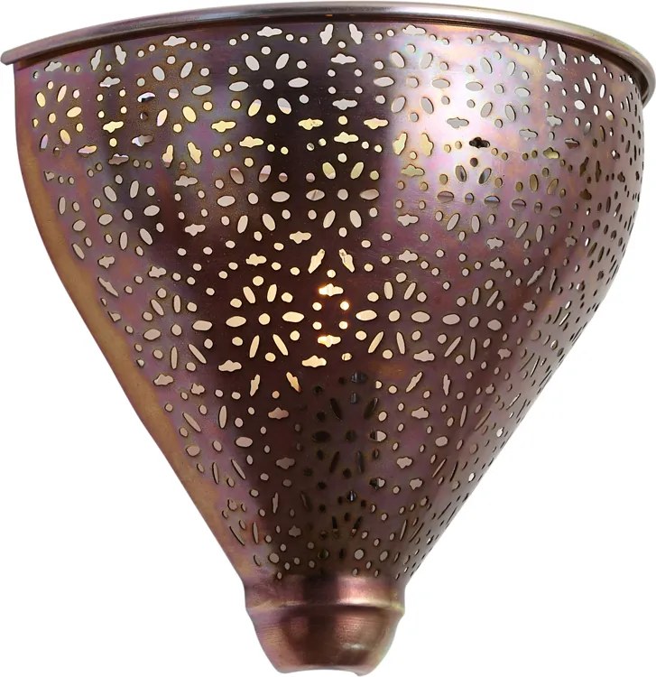 Orientalna lampa ścienna miedziana z wzorem - Muraf