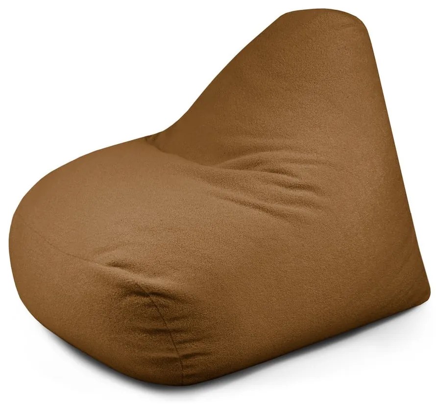 Brązowy worek do siedzenia z materiału bouclé Snug 100 – SLOWDOWN