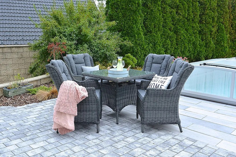 Zestaw do jadalni z rattanu EDEN 1 + 4