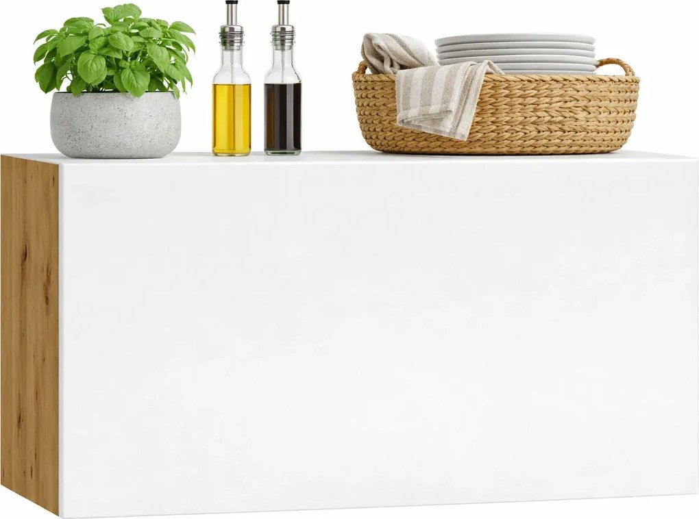 Szafka na okap 60 cm dąb artisan + popiel M2-L09