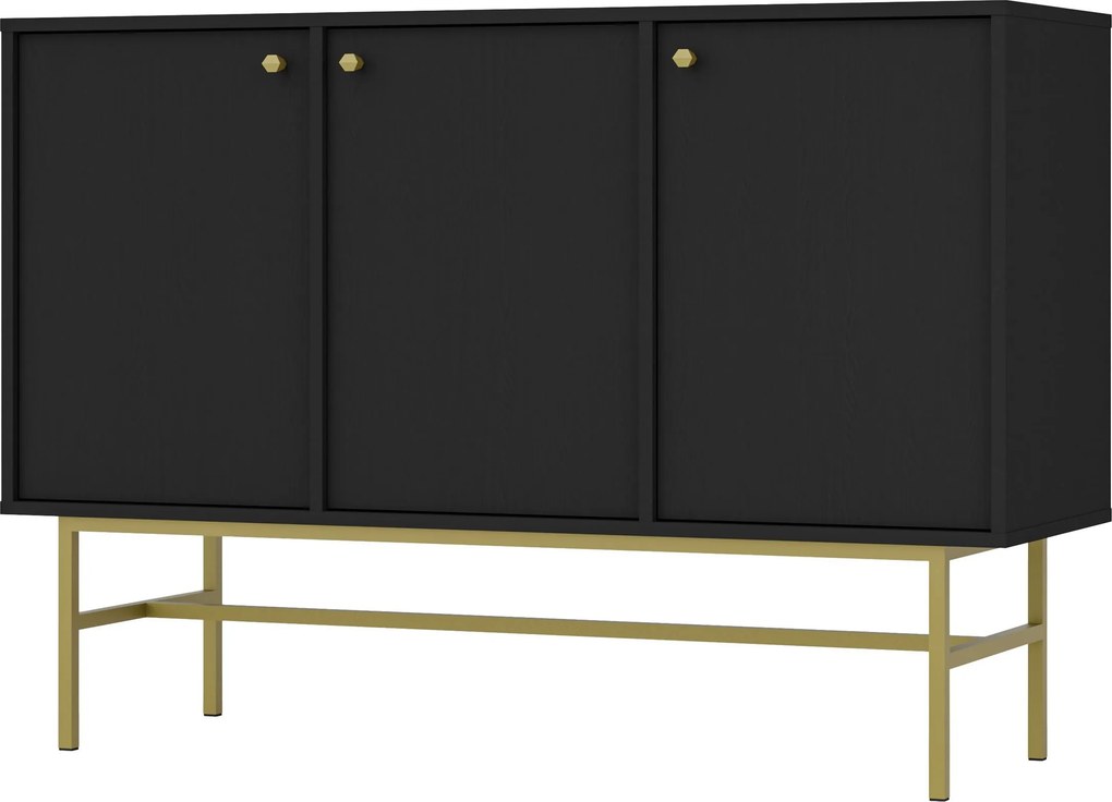 Komoda TORINO - Grafit / Wysokość 86 cm / 125 cm / Bez szuflad