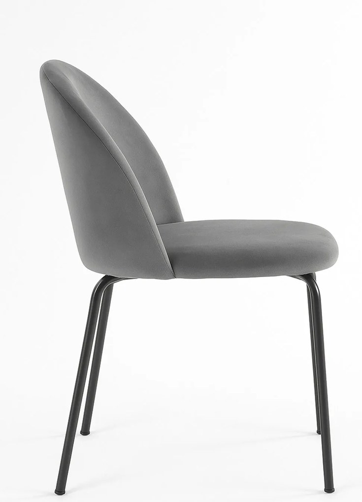 Zestaw 4 Krzese Black Dalnia Aksamitne