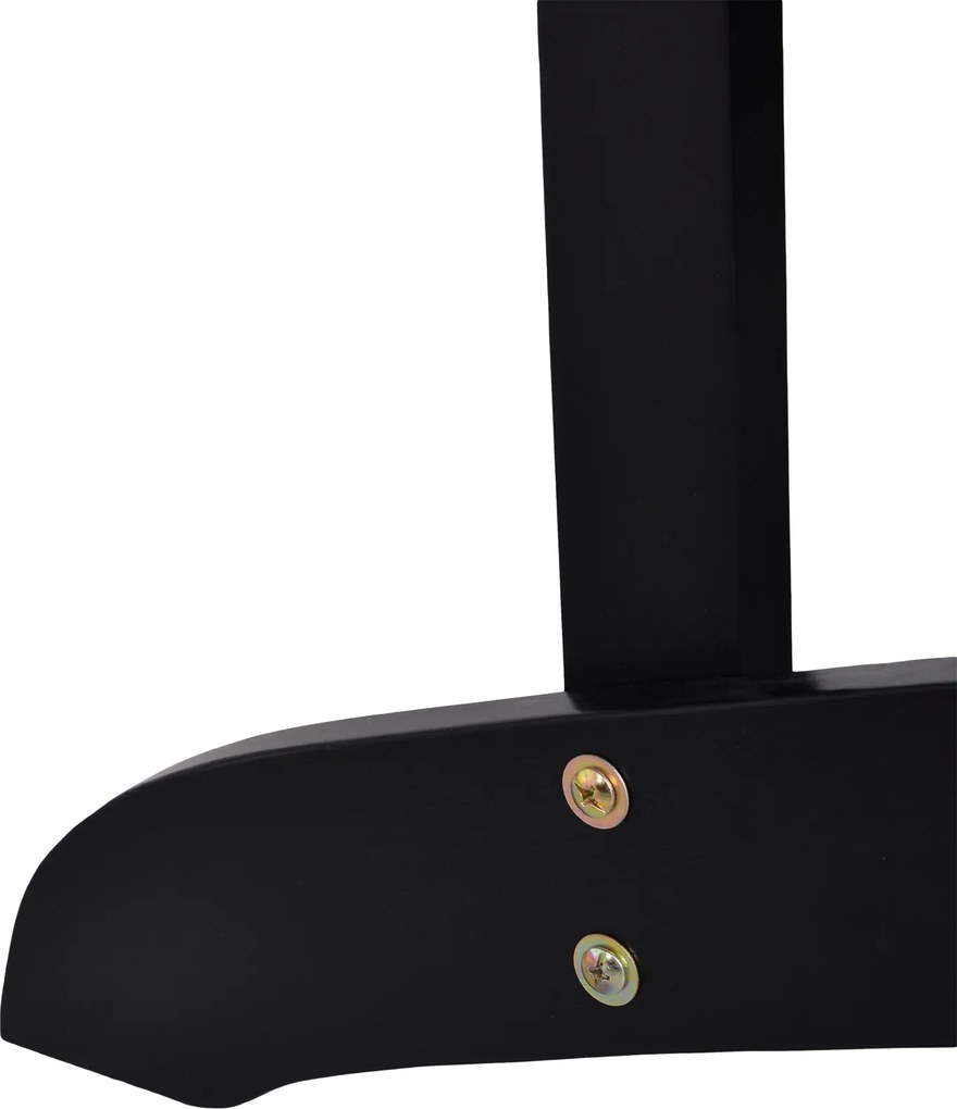 Outsunny Krzesło Leżak Ogrodowy Balkonowy z Uchwytem na Kubek Lite Drewno Czarne