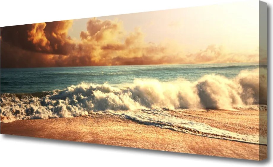 Obraz canvas Wzburzone Fale Oceanu