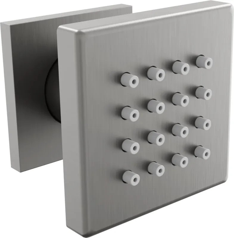 Mexen Cube dysza boczna natynkowa, gun gray szczotkowany - 79360-66