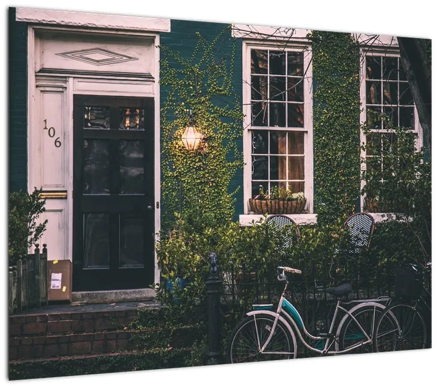 Obraz na szkle - W domu z przejażdżki (70x50 cm)