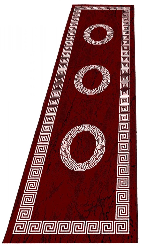 Dywan nowoczesny Plus ornament czerwony 80 cm x 300 cm