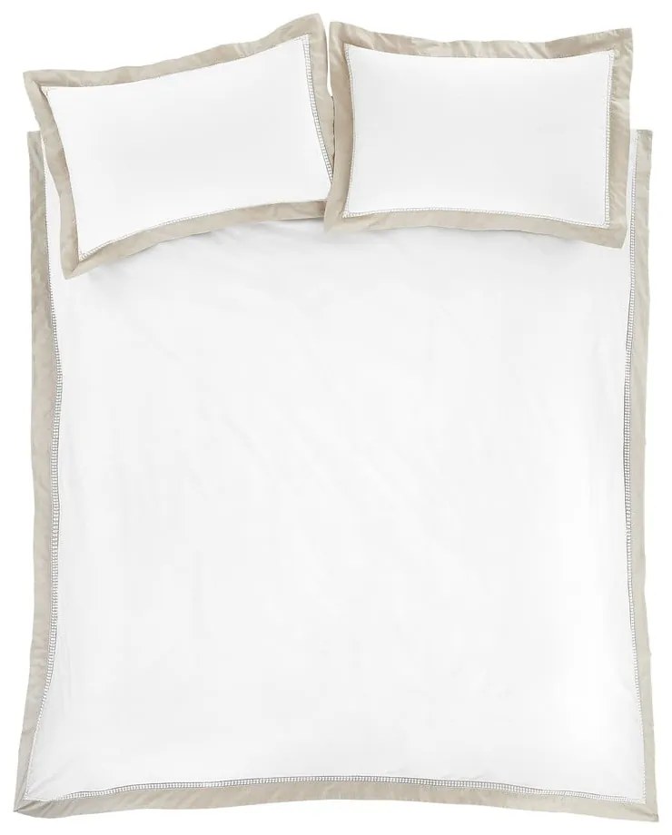 Biała bawełniana pościel jednoosobowa 135x200 cm Oxford Lace – Bianca
