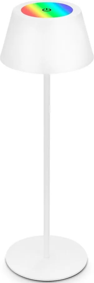 Brilo - LED RGB ładowalna dotykowa lampa stołowa KIKI LED/2,6W/5V IP44 2600 mAh biała