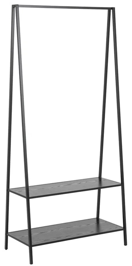 Czarny stojak na ubrania w dekorze jesionu Seaford – Actona