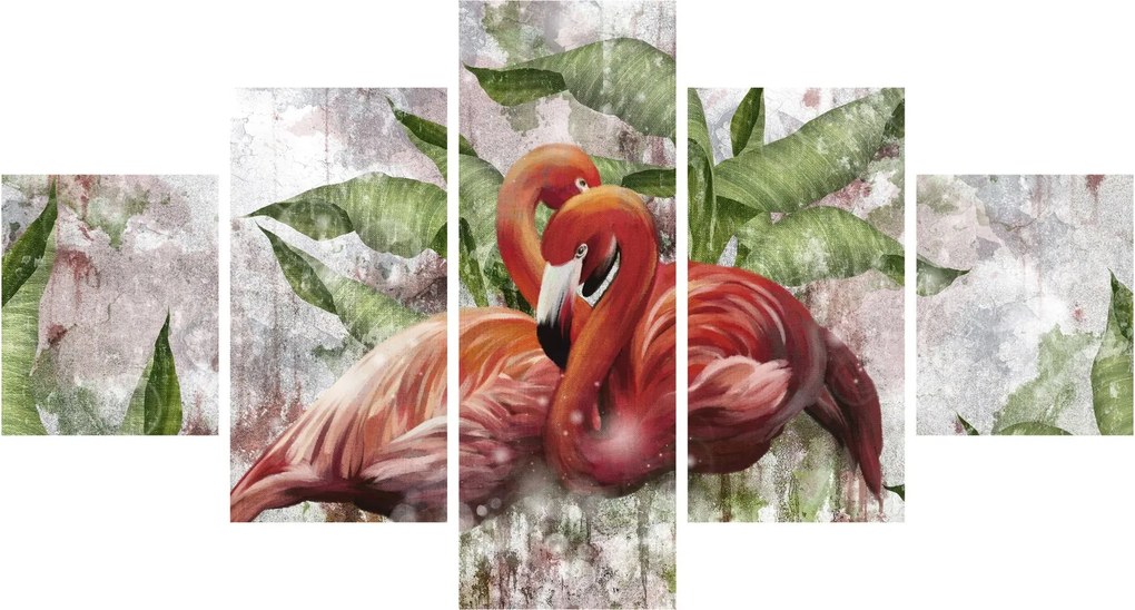 Obraz - Flamingi (125x70 cm)
