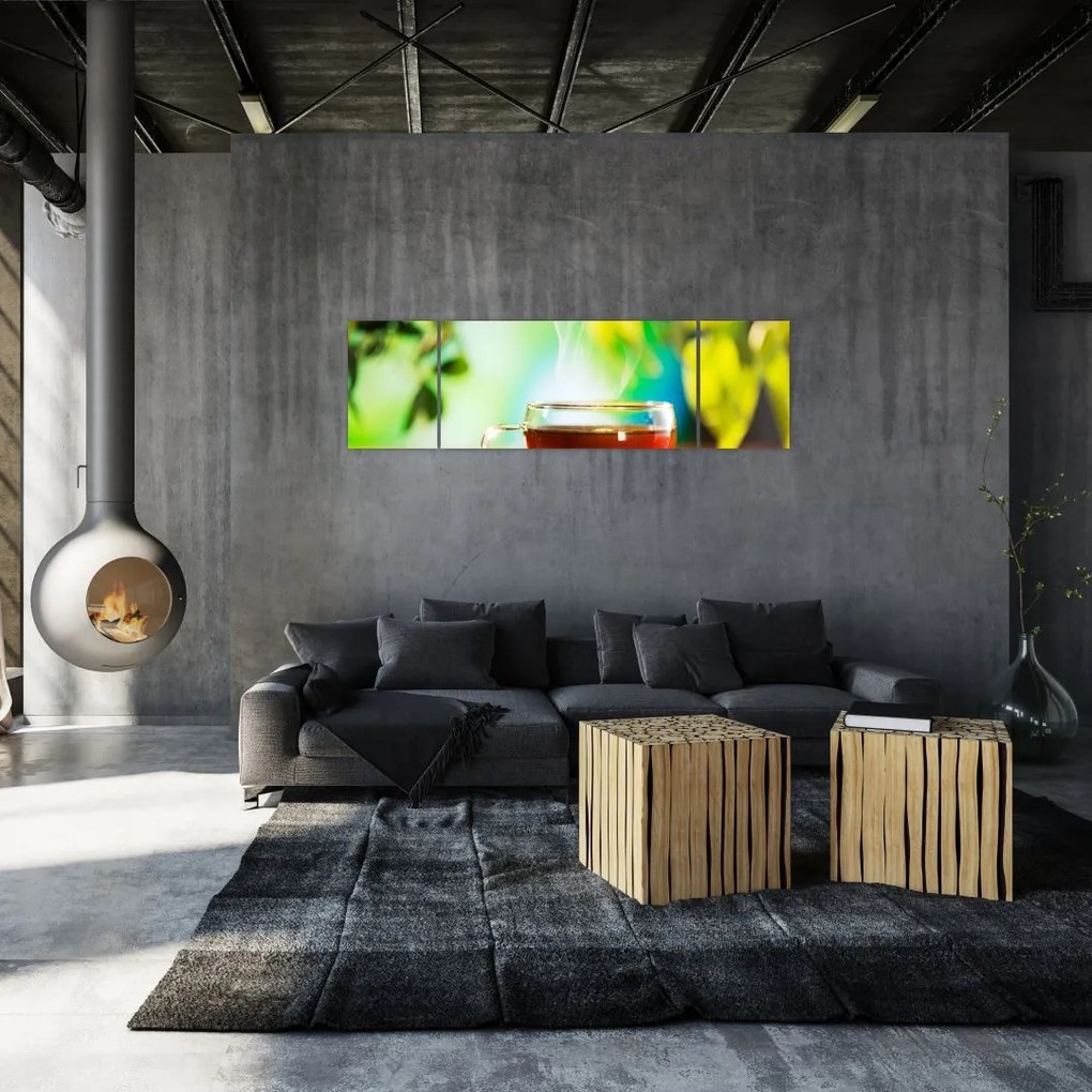 Obraz - Martwa natura z herbatą (170x50 cm)