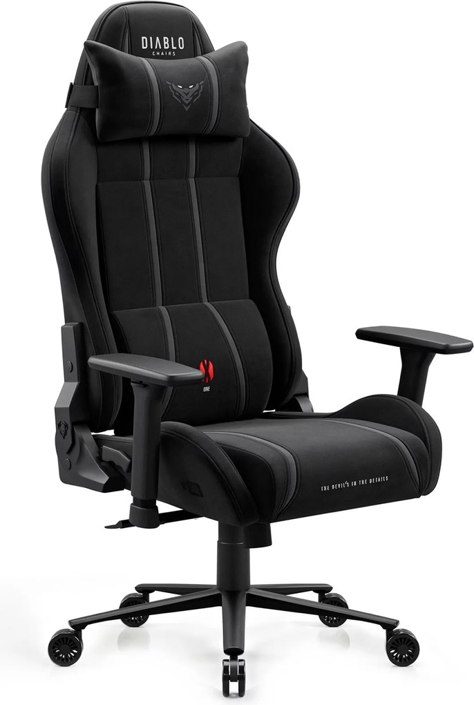 Fotel gamingowy materiałowy Diablo X-One 2.0 Normal Size, Burned Black