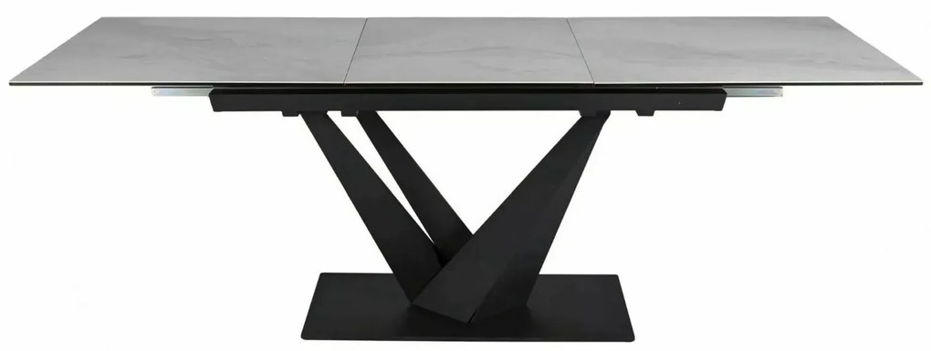 Stół rozkładany SORENTO CERAMIC 160(220)x90 biały/czarny mat SIGNAL